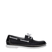 Black Leather Slip-On LoafersDescription: The product with MPN 3240230BK65 and code F82529 leather in black is a loafers designed by Louboutin. It has features like studs. Additional Info: Closing type: Lace up Closure Shoe sole: Rubber Shoe tip: Round to