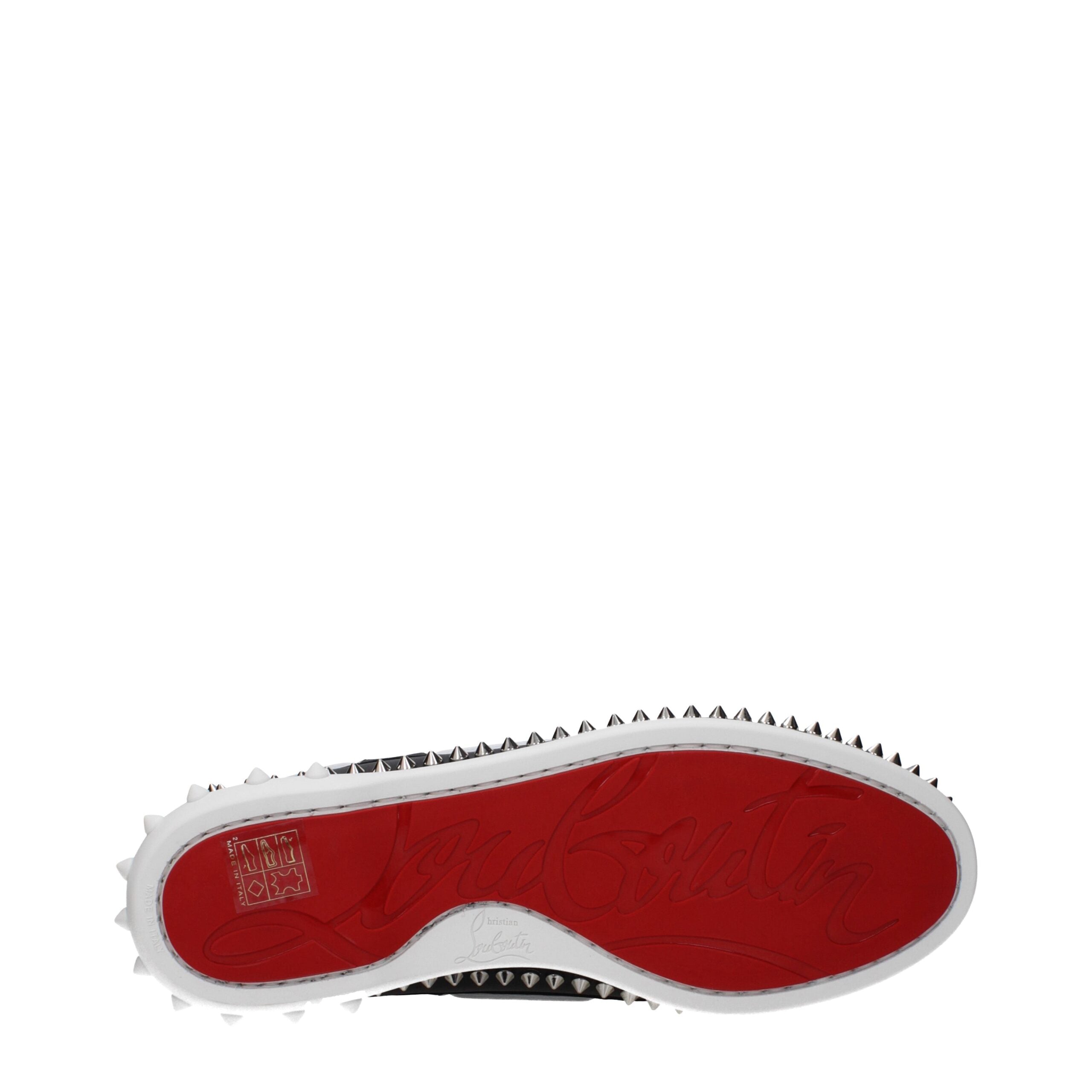 Black Leather Loafers with Studs Slip-On