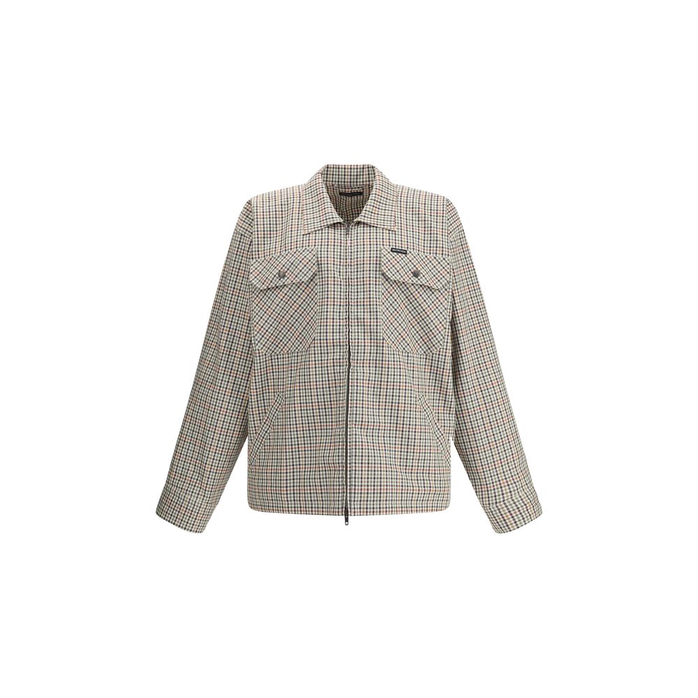 Multicolor Cotton CoatBalenciaga’s Zip Shirt is made of checked cotton flannel and features an overshirt design with a contemporary style. Featuring a classic collar, a double-slider zipper closure, two chest flap pockets and two slit pockets, it is compl