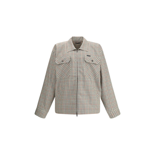 Multicolor Cotton CoatBalenciaga’s Zip Shirt is made of checked cotton flannel and features an overshirt design with a contemporary style. Featuring a classic collar, a double-slider zipper closure, two chest flap pockets and two slit pockets, it is compl