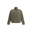 Green Cotton BomberGucci’s GG Supreme Jacket features a sporty, iconic design with a high collar fastened with snaps and a front zipper closure. Two side welt pockets, ribbed hem and cuffs complete the design for a comfortable fit and distinctive style. S