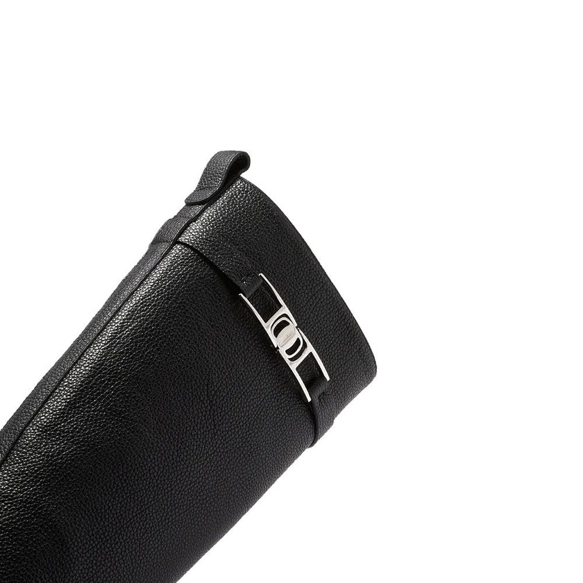 Black Calfskin Lace-Up BootsDescription: – Composition: 100% calf leather – Inner: Leather – Insole: Leather – Sole: Rubber – pull tab at the rear – Round toe – Textured leather – Silver-tone metal hardware – Side zip closure – Gender: WOMEN –Black Calfsk