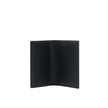 Black Calf Leather Bos Taurus WalletCalfskin Embossed Wallet by Saint Laurent, billfold design, made of grained leather, iconic brand print on front, bill compartment, card slots and rectangular pattern. Season: AW25 Dimension: 9x9x2 Composition: 100% Cal