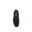 Brown Lamb Ovis Aries Aries Slip-On LoafersPrada’s Shuffle Loafers are made of suede and feature a sleek and contemporary leather horsebit upper. The screen-printed logo adds a refined touch, while the rubber sole with branded logo combines style and func