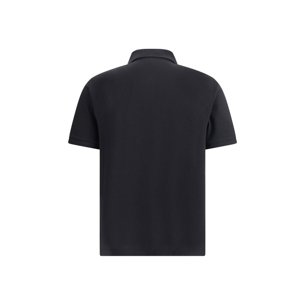 Black Cotton Polo ShirtSaint Laurent’s cotton polo Shirt is an essential piece with a classic and refined design. Featuring a traditional collar and a tone-on-tone three-button front placket, it has short sleeves and a regular fit for comfort. The embroid