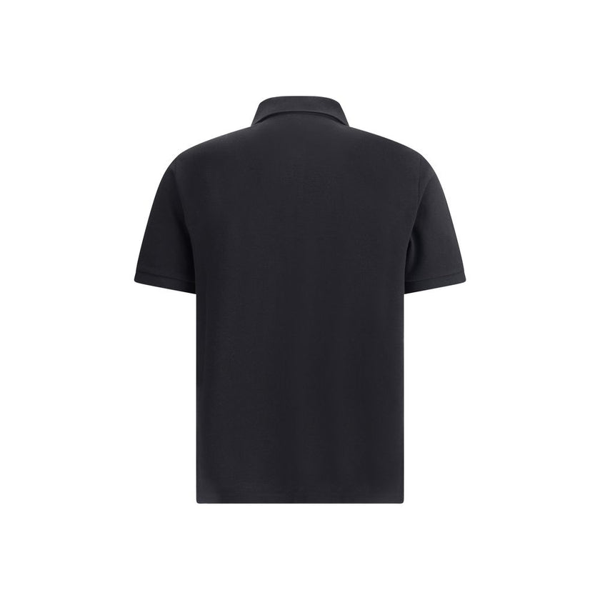 Black Cotton Polo ShirtSaint Laurent’s cotton polo Shirt is an essential piece with a classic and refined design. Featuring a traditional collar and a tone-on-tone three-button front placket, it has short sleeves and a regular fit for comfort. The embroid