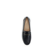 Black Calf Leather Bos Taurus Slip-On LoafersLeather Loafers by Chloé are crafted from fine polished calfskin and feature an elegant silhouette with refined pleated details. The upper is embellished with a subtle gold chain with the Chloé logo, lending a