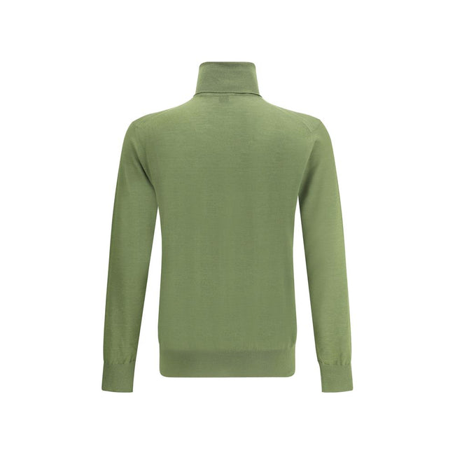 Green Wool TurtleneckSaint Laurent’s turtleneck Sweater is an essential garment with timeless appeal. Carefully crafted, it features a high ribbed collar that lends elegance and warmth, while a ribbed hem and cuffs ensure a snug and comfortable fit. A ver