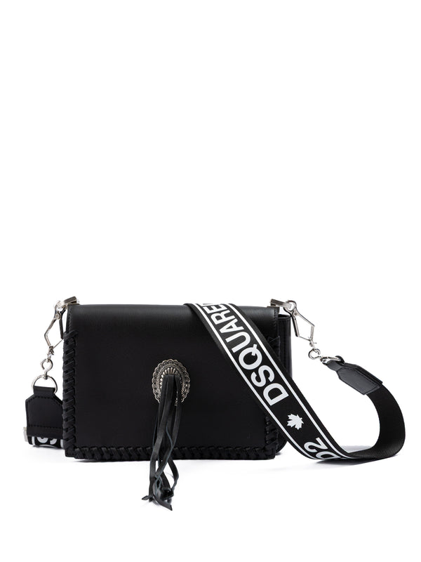 Black Leather Crossbody Bag