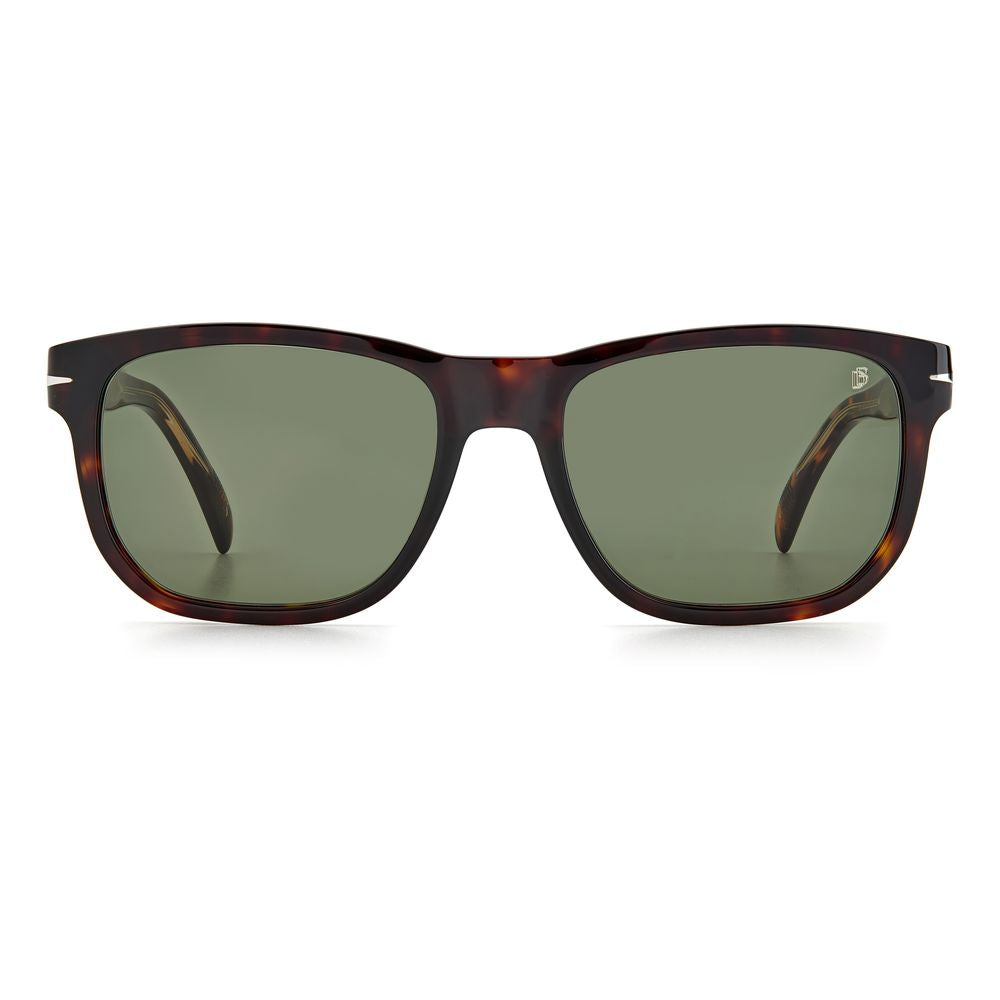 Brown Acetate SunglassesSUNGLASSES DAVID BECKHAM MAN DB1045S086QT (Lens/Bridge/Temple) 54/18/145 mm.Material: ACETATE.Colour: Brown Havana.Measures (Lens/Bridge/Temple): 54/18/145mm.GREEN.With their elegant rectangular mount, these sunglasses give a retro