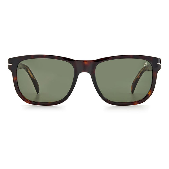Brown Acetate SunglassesSUNGLASSES DAVID BECKHAM MAN DB1045S086QT (Lens/Bridge/Temple) 54/18/145 mm.Material: ACETATE.Colour: Brown Havana.Measures (Lens/Bridge/Temple): 54/18/145mm.GREEN.With their elegant rectangular mount, these sunglasses give a retro