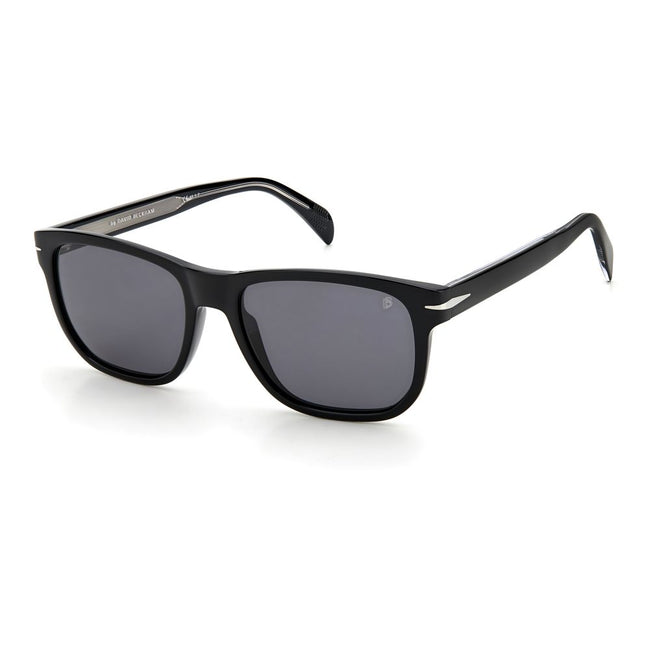 Bicolor Acetate SunglassesSUNGLASSES DAVID BECKHAM MAN DB1045SBSCM9 (Lens/Bridge/Temple) 54/18/145 mm.Material: ACETATE.Colour: Black silver.Measures (Lens/Bridge/Temple): 54/18/145mm.GREY.With their elegant rectangular mount, these sunglasses give a retr