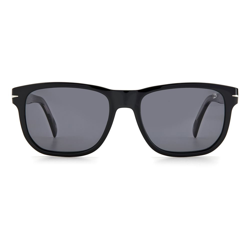 Bicolor Acetate SunglassesSUNGLASSES DAVID BECKHAM MAN DB1045SBSCM9 (Lens/Bridge/Temple) 54/18/145 mm.Material: ACETATE.Colour: Black silver.Measures (Lens/Bridge/Temple): 54/18/145mm.GREY.With their elegant rectangular mount, these sunglasses give a retr