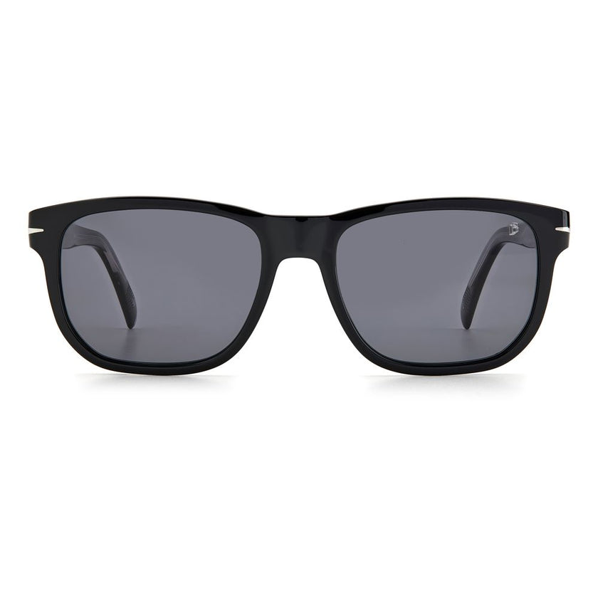 Bicolor Acetate SunglassesSUNGLASSES DAVID BECKHAM MAN DB1045SBSCM9 (Lens/Bridge/Temple) 54/18/145 mm.Material: ACETATE.Colour: Black silver.Measures (Lens/Bridge/Temple): 54/18/145mm.GREY.With their elegant rectangular mount, these sunglasses give a retr
