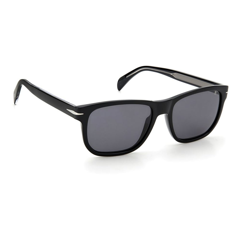 Bicolor Acetate SunglassesSUNGLASSES DAVID BECKHAM MAN DB1045SBSCM9 (Lens/Bridge/Temple) 54/18/145 mm.Material: ACETATE.Colour: Black silver.Measures (Lens/Bridge/Temple): 54/18/145mm.GREY.With their elegant rectangular mount, these sunglasses give a retr