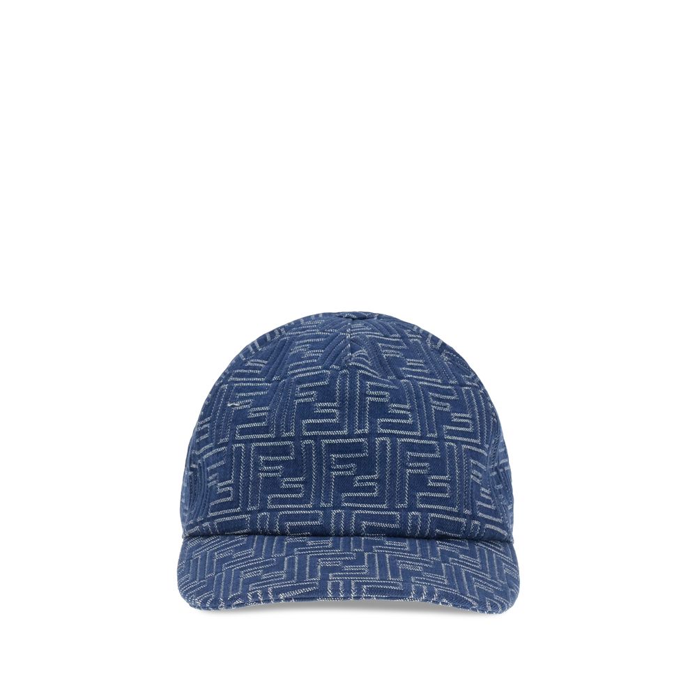 Denim embroidery Baseball HatFendi’s Baseball Hat is made of pure cotton denim and features FF motif embroidery decorating the entire surface. Complemented by an adjustable strap at the back, it combines iconic style and customizable fit. Season: AW25 Com