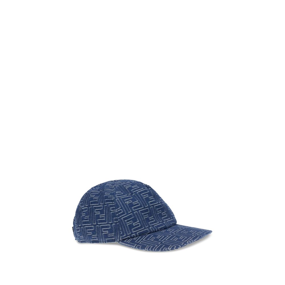 Denim embroidery Baseball HatFendi’s Baseball Hat is made of pure cotton denim and features FF motif embroidery decorating the entire surface. Complemented by an adjustable strap at the back, it combines iconic style and customizable fit. Season: AW25 Com