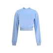 Light Blue Triacetate TopBalenciaga’s Back To Front Top reinterprets the rules of design with a bold and sophisticated inverted construction. Made of bistretch velvet, it features sloping shoulders and a silhouette that plays with volumes. The back, the s