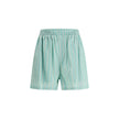 Green Copper Bermuda ShortsBalenciaga’s Striped Shorts offer the perfect balance of comfort and contemporary style. Featuring an elasticized waistband and two side welt pockets, they have an essential silhouette enhanced by a striped print for a casual ye