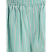 Green Copper Bermuda ShortsBalenciaga’s Striped Shorts offer the perfect balance of comfort and contemporary style. Featuring an elasticized waistband and two side welt pockets, they have an essential silhouette enhanced by a striped print for a casual ye