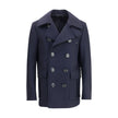Blue Wool CoatDsquared2’s wool caban Coat reinterprets an outerwear classic with the house’s unmistakable style. Featuring classic lapels and a double-breasted button closure, it has two side flap patch pockets and a back slit, which enhances its structur