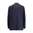 Blue Wool CoatDsquared2’s wool caban Coat reinterprets an outerwear classic with the house’s unmistakable style. Featuring classic lapels and a double-breasted button closure, it has two side flap patch pockets and a back slit, which enhances its structur