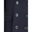 Blue Wool CoatDsquared2’s wool caban Coat reinterprets an outerwear classic with the house’s unmistakable style. Featuring classic lapels and a double-breasted button closure, it has two side flap patch pockets and a back slit, which enhances its structur