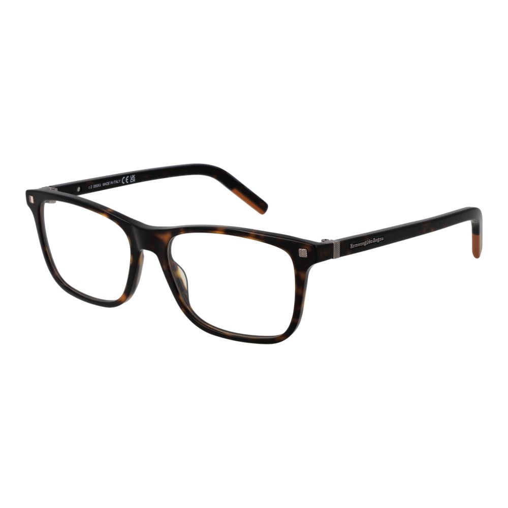 Braune synthetische Vollrand-Rechteckbrille