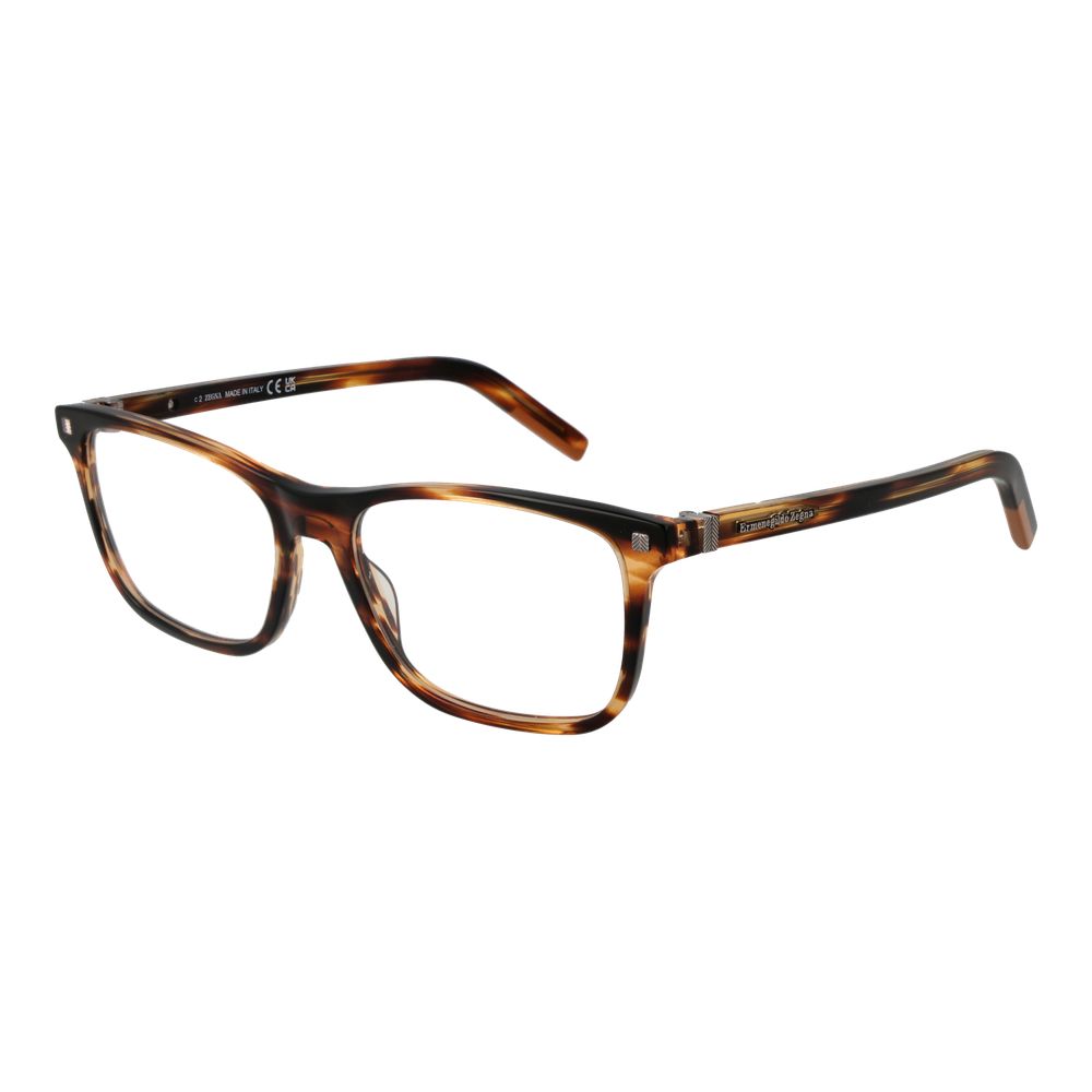 Braune synthetische Vollrand-Rechteckbrille