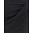 Black Viscose Midi SkirtVersace’s Draped jersey Skirt by Versace is a sophisticated, flowing piece featuring an elegant front drape that enhances the silhouette. The asymmetric hemline adds a modern and dynamic touch, making this skirt perfect for chic an