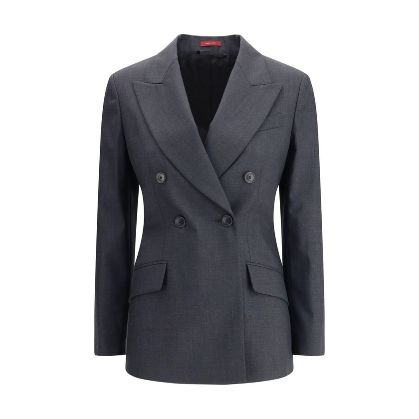 Gray Wool ClothingGucci’s wool Blazer is a classic piece with a bold style, enhanced by distinctive tailoring details. The double-breasted button closure lends structure and sophistication, while the two front welt flap pockets add functionality and symme