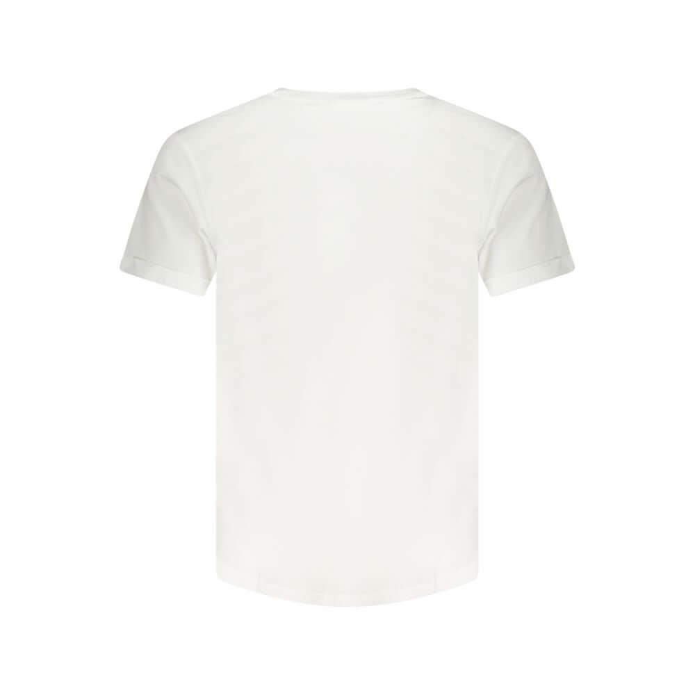 White Cotton Men T-ShirtElevate your everyday essentials with the Calvin Klein classic crew neck T-shirt. Exuding effortless style with its signature applique logo, this piece is crafted from 95% regenerative cotton, offering not just comfort but also a n