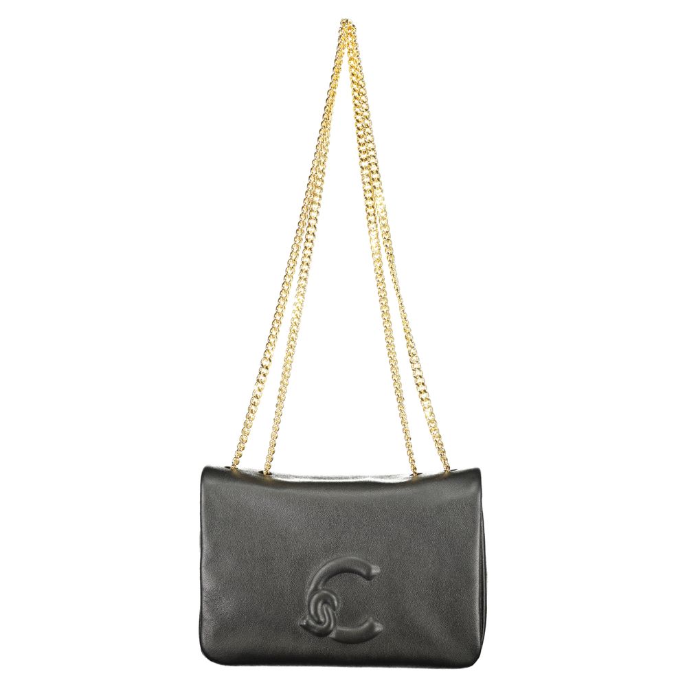 Nero Leather Woman Bag with Chain Handles