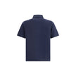 Blue Cotton Polo ShirtThe Cassandre cotton polo Shirt by Saint Laurent is an essential garment with understated elegance. Featuring a classic ribbed collar and tone-on-tone buttons on the front, it features the iconic Cassandre logo embroidered also tone-