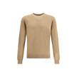 Beige Fleece Wool SweatshirtFendi’s Wool Sweater is a classic and refined piece, crafted with ribbed detailing on the crew neck, hem and cuffs for a comfortable and curated fit. The brand’s iconic logo, stitched tone-on-tone on the front, adds an understa