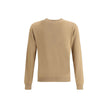 Beige Fleece Wool SweatshirtFendi’s Wool Sweater is a classic and refined piece, crafted with ribbed detailing on the crew neck, hem and cuffs for a comfortable and curated fit. The brand’s iconic logo, stitched tone-on-tone on the front, adds an understa