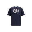 Blue Cotton T-ShirtFendi’s logo T-Shirt is an essential garment with a strong character. Made of soft cotton, it features a ribbed crew neck and a contrasting Fendi print on the front, giving the design a distinctive and iconic touch. Perfect for a casual