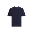 Blue Cotton T-ShirtFendi’s logo T-Shirt is an essential garment with a strong character. Made of soft cotton, it features a ribbed crew neck and a contrasting Fendi print on the front, giving the design a distinctive and iconic touch. Perfect for a casual