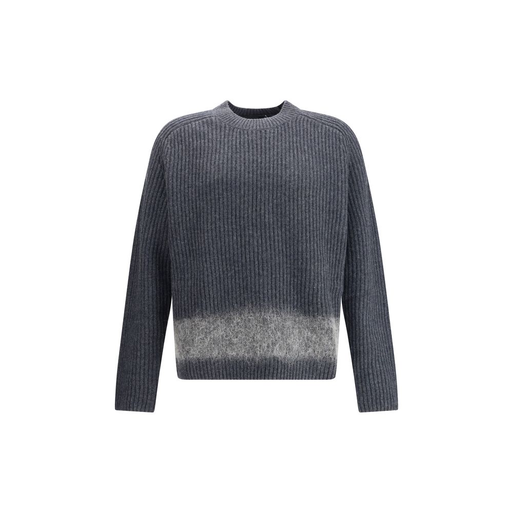 Gray Wool SweatshirtThe Ribbed wool Sweater by Dsquared2 combines urban style and quality craftsmanship in a garment with a strong character. Made of ribbed wool knit, it is enhanced with a tone-on-tone wool card insert that adds depth and texture to the