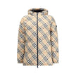Beige Polyester Full-Length JacketBurberry’s hooded Check Down Jacket combines tradition and functionality in a bold design. Crafted in the iconic Burberry Check pattern, it features a regular fit with an adjustable hood and drawstring waist. Completing t