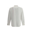 White Cotton Dress ShirtSaint Laurent’s cotton Shirt is a clean and elegant design. Made of cotton poplin, it features a classic collar, a front closure with concealed buttons for a minimal and neat effect, and a discreet but distinctive embroidered logo