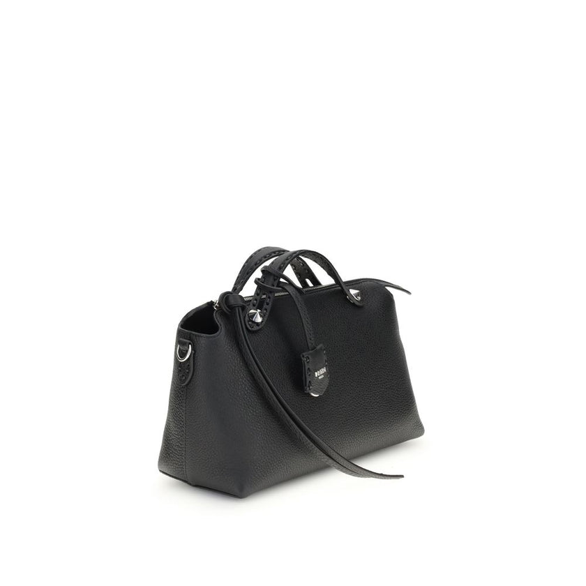 Black Calf Leather Bos Taurus Shoulder BagFendi’s By The Way Selleria Medium Shoulder Bag is a refined and versatile model perfect for any occasion. Made of high-quality leather, this bag features two flat top handles that ensure a comfortable and secure