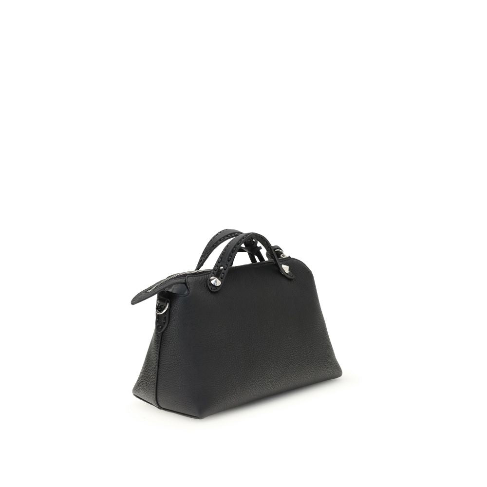 Black Calf Leather Bos Taurus Shoulder BagFendi’s By The Way Selleria Medium Shoulder Bag is a refined and versatile model perfect for any occasion. Made of high-quality leather, this bag features two flat top handles that ensure a comfortable and secure