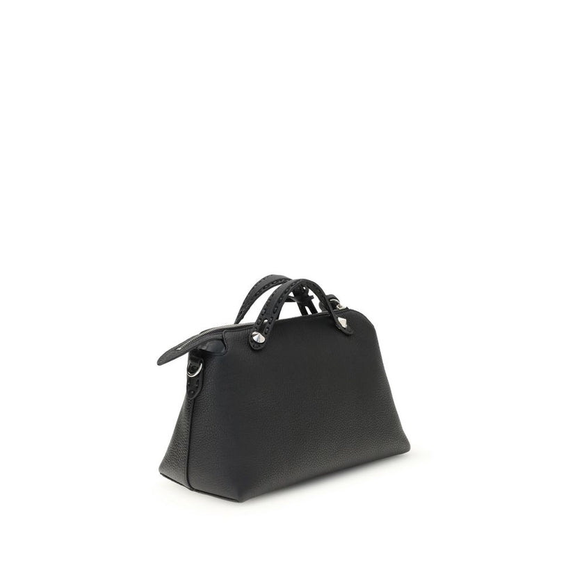 Black Calf Leather Bos Taurus Shoulder BagFendi’s By The Way Selleria Medium Shoulder Bag is a refined and versatile model perfect for any occasion. Made of high-quality leather, this bag features two flat top handles that ensure a comfortable and secure
