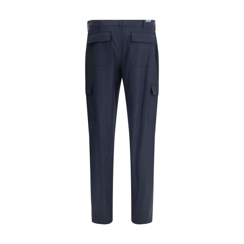 Blue Wool Cargo PantsEtro’s Flannel cargo Pants reinterpret a utility icon with the Maison’s signature elegance. Made of soft flannel, they feature a zipper and hook-and-eye closure, belt loops at the waist and a functional design enriched by two large si