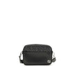 Black Leather Shoulder BagFendi’s FF leather and canvas Shoulder Bag is a compact model that combines elegance and functionality. Made of smooth black leather and FF Canvas in the same color, it is embellished with a metal FF logo applique. It features an