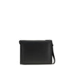 Black Leather Clutch BagFendi’s Pouch combines elegance and practicality with its fine workmanship in smooth leather and black FF canvas. Enriched by the application of the FF metal logo, it features a zipper closure and palladium-finish metal hardware. T
