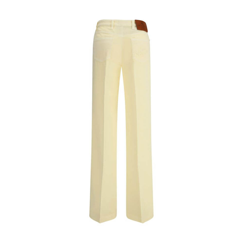 Yellow Cotton Straight-Leg JeansEtro’s stretch Jeans reinterpret a wardrobe classic with comfort and style.Made in the straight five-pocket style,they feature a button and zipper closure and belt loops at the waist.An essential garment with a versatile fi