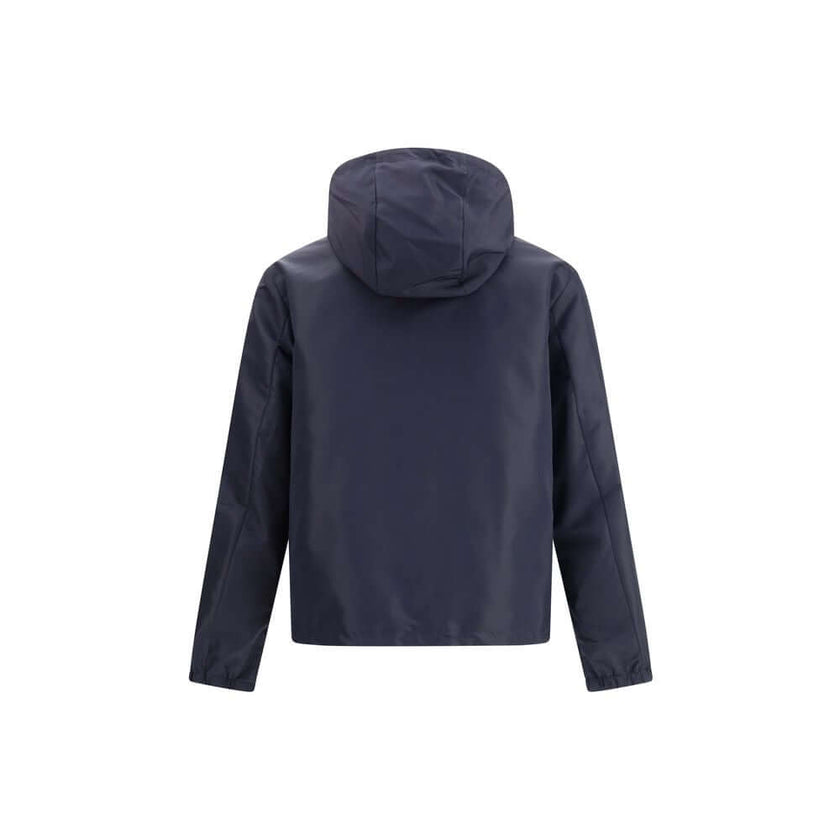 Multicolor Polyester Shell JacketFendi’s reversible K-Way Jacket is a practical and contemporary outerwear designed to combine functionality and style. Featuring a front zipper closure, it features a hooded design, two side welt pockets and adjustable dra