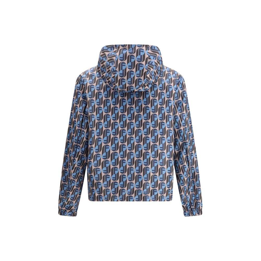 Multicolor Polyester Shell JacketFendi’s reversible K-Way Jacket is a practical and contemporary outerwear designed to combine functionality and style. Featuring a front zipper closure, it features a hooded design, two side welt pockets and adjustable dra